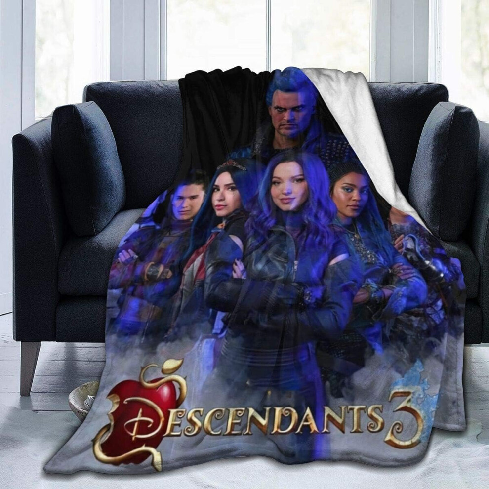 Kerota (150Cm X 125Cm) Descendants 3 Super Soft Flannel All Seasons Lightweight Living Room/Bedroom Warm Blanket