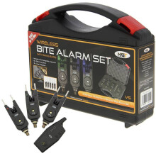 Carp Fishing Bite Alarm with Snag Ears & Reciever Set NGT VS Alarms in case