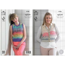 King Cole Opium Knitting Pattern 4186 Women 28 - 46 Inches
