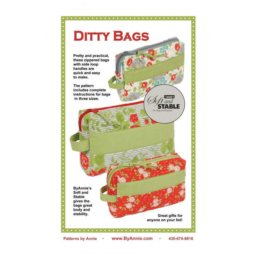 By Annie Sewing Pattern Ditty Bags Bags
