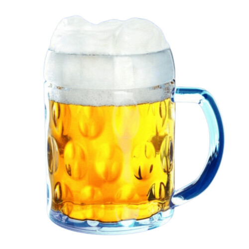 (Single) Dimpled Virtually Unbreakable Pint Glass with handle