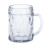 (Single) Dimpled Virtually Unbreakable Pint Glass with handle 2