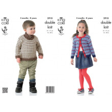 King Cole Baby Knitting Pattern 3910 Kids 3 Months - 8 Years Cardigans, Sweaters