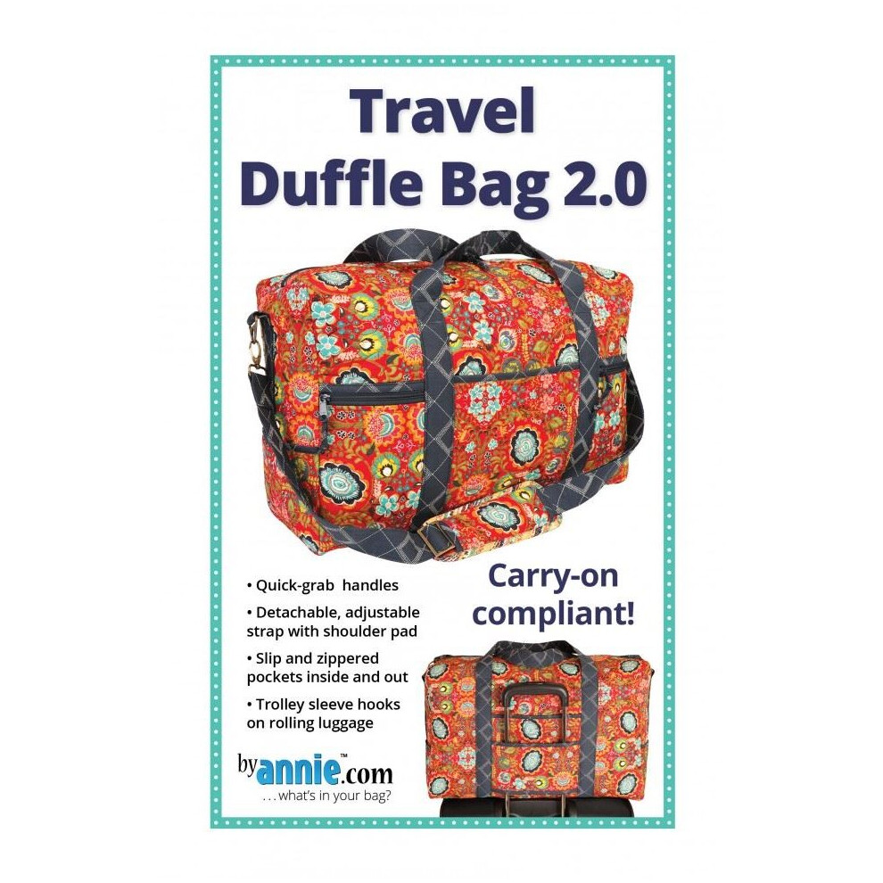 By Annie Sewing Pattern Travel Duffle Bag Bags
