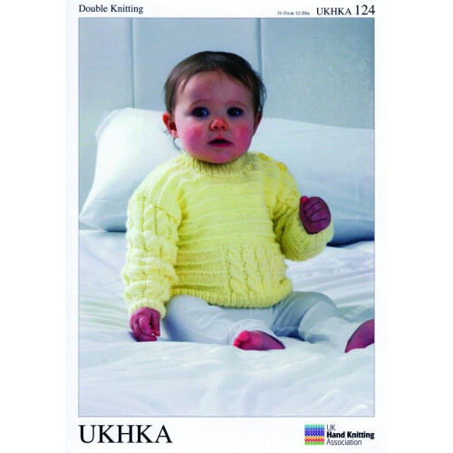 UKHKA Knitting Pattern 124 Baby Sweaters