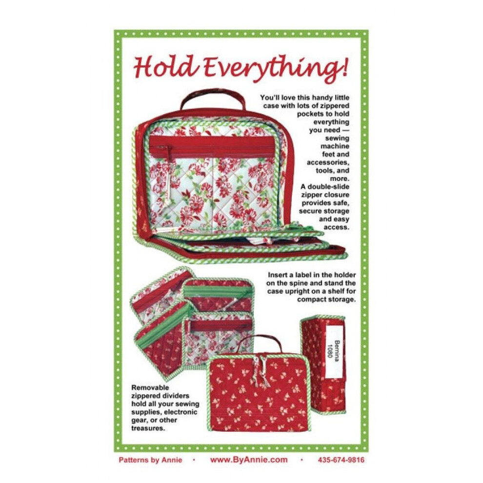 By Annie Sewing Pattern Hold Everything Organiser  Bags