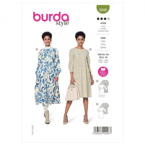 Burda Sewing Pattern 5948 Women 8-18 (34-44) Dresses