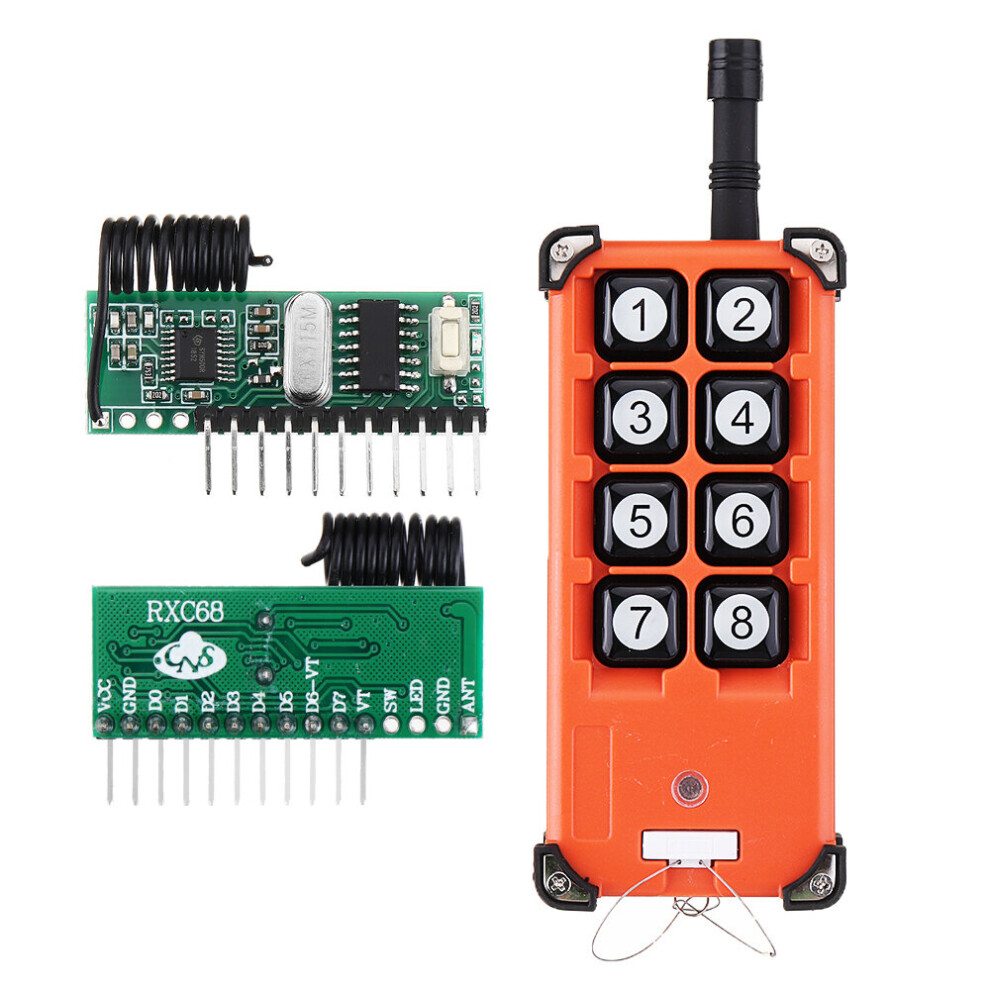 315Mhz 8Ch Channel Superheterodyne Receiver Module With Decoding Output Module With Remote Control Transmitter 6906139008792
