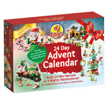 Kids 24 Day Christmas Toy Advent Calendar Building Blocks Creative Play Gift Box