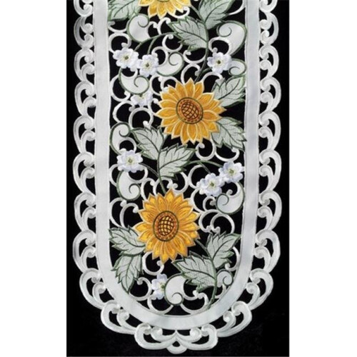 H8710-E Sunflower Round Doily, 16 in.