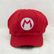 (Mario) Super Mario Bros Hat Mario Luigi Wario Waluigi Cap Costume Cosplay Outfit