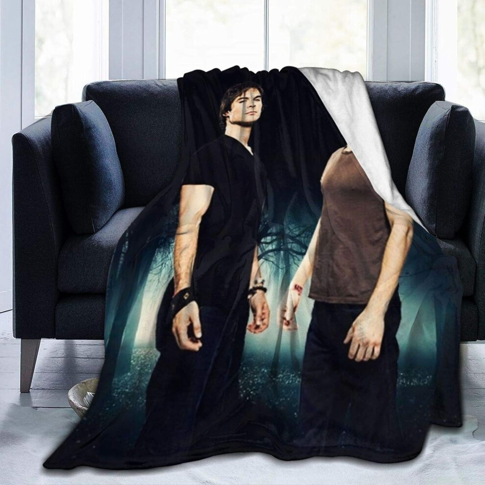 (150CM X 125CM) Blankets Team Damon Salvatore Collage Throw Blanket Soft Fuzzy Fleece Blanket for Bed Sofa Home Decor