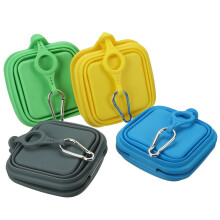 (Blue) Pet Folding Bowl Dog Supplies Cat Puppy Foldable Carry Travel Feeder Drinking