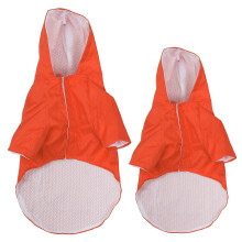 (Orange, M) Puppy Dog Raincoat Hooded Jacket Waterproof Poncho for Yorkie Poodle Bichon Pomeranian Schnauzer Corgi