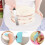 (Type B) 182Pcs Cake Decorating Set Turntable Icing Nozzles Pen Spatula Stand Tools 10