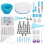 (Type B) 182Pcs Cake Decorating Set Turntable Icing Nozzles Pen Spatula Stand Tools 1