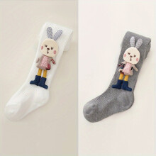 2pairs Girls Kids Rabbit Pantyhose Breathable Comfy Leggings Toddlers Childrens Leggings For Spring Autumn