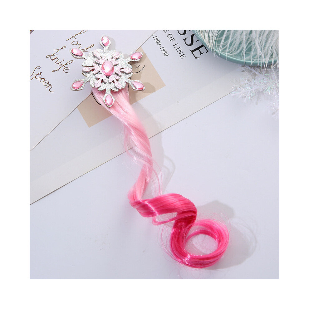 Unisex Multicoloured 1Pc Gradient Ponytail Roll Hair Extensions Hair Clip