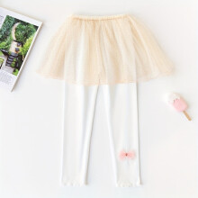 Thin Ruffled Bow Decor Skirt Leggings Comfortable Breathable Socks For Summer And Spring Girls Accessories