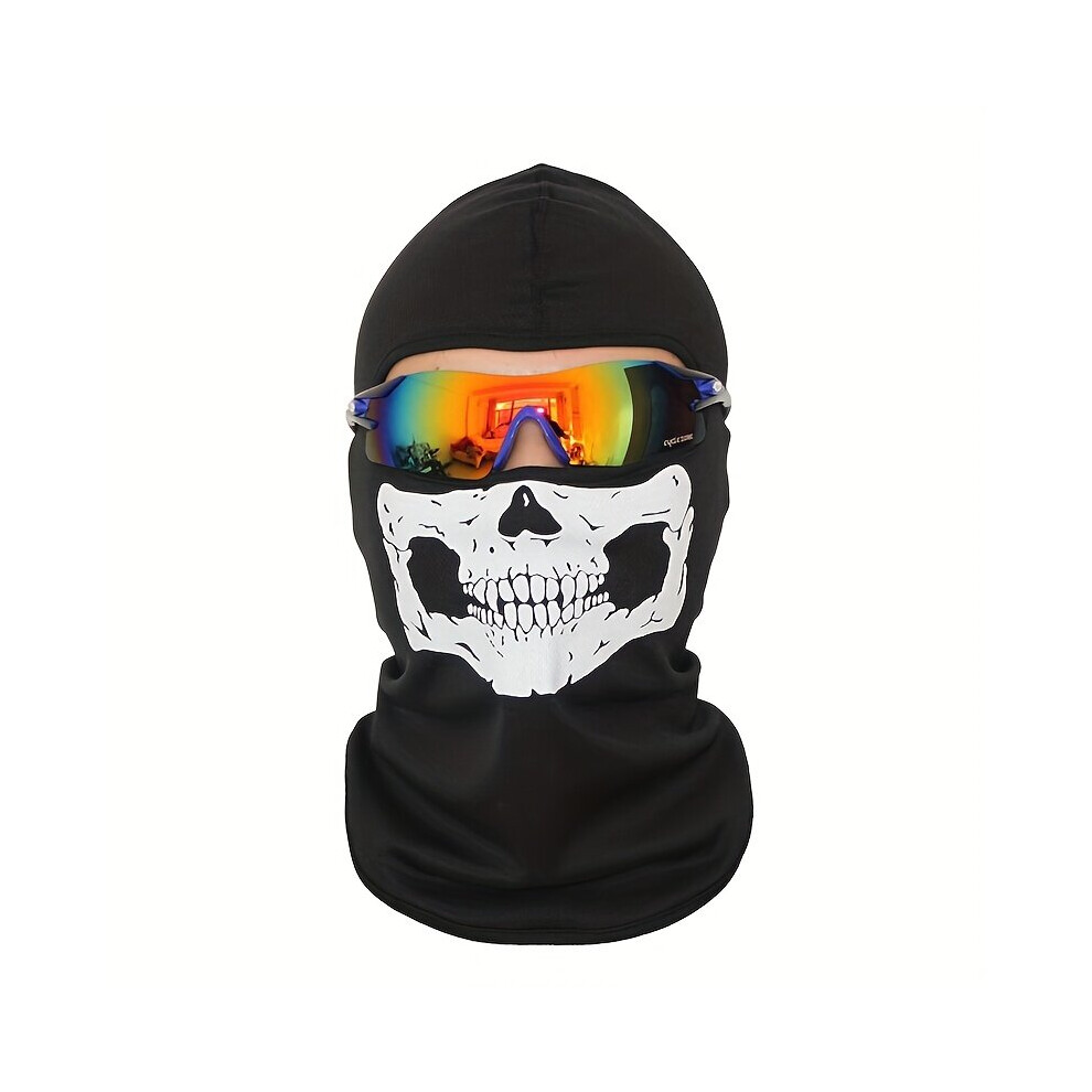 Outdoor Riding Mask Field Ghost Skull Head Cover Bicycle Outdoor Sunscreen Mesh Breathable Balaklava Hat Multifunctional Tactical Protective Mask Multicoloured 885675027770