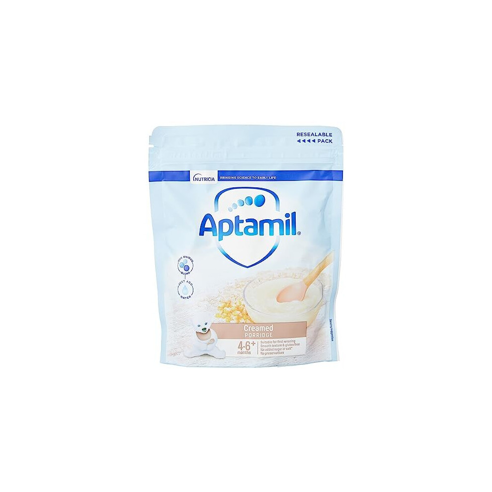 Aptamil Creamed Porridge Baby Food Cereal, 4-6+ Months, 125g (Pack of 5)