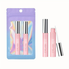 2pcs Transparent Strip Lash Adhesive With Aloe Extract Waterproof Strong Holding Eyelash Glue With Brush Applicator 0 34 Oz