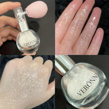 4 Colors Body Glitter Highlighter Powder Spray High Gloss Shimmer Sparkling Glow For Lips Eyes Hair Face And Body Makeup
