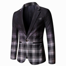 Spring And Autumn MenS Business Casual High Plaid Suit MenS Windproof And Comfortable Slim Suit