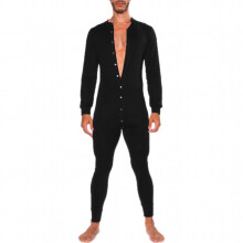 Men Home Clothes Spring Long Leisure Wear Male Leisure Style Round Collar Long Sleeve Single-breasted Jumpsuit Sleepwear Set