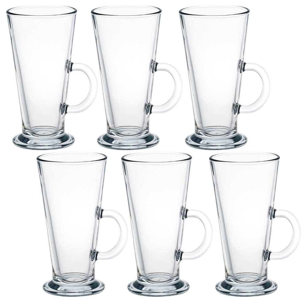 (6) Have one to sell? Sell it yourself 2/4/6 x 260ml Clear Glass Tall Hot Chocolate Coffee Latte Mugs Glasses Tumblers