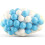 (Blue / White, 100 PC) Soft Plastic Mini Play Balls for babies and toddlers 1