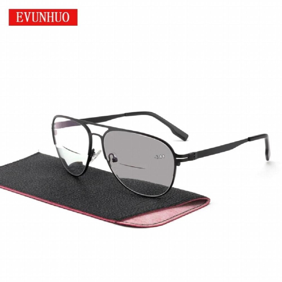 Multicoloured Big Frame Photochromic Bifocal Reading Glasses Men Diopter Presbyopic Eyeglasses Uv400 Sun Eyewear +1.0-3.0