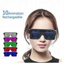 LED Glowing Glasses Luminous Glasses Neon Christmas Glow Sunglasses Flashing Light Glass For Party Supplies Prop Costumes 4W