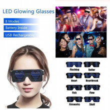 LED Glowing Glasses Luminous Glasses Neon Christmas Glow Sunglasses Flashing Light Glass For Party Supplies Prop Costumes 4W