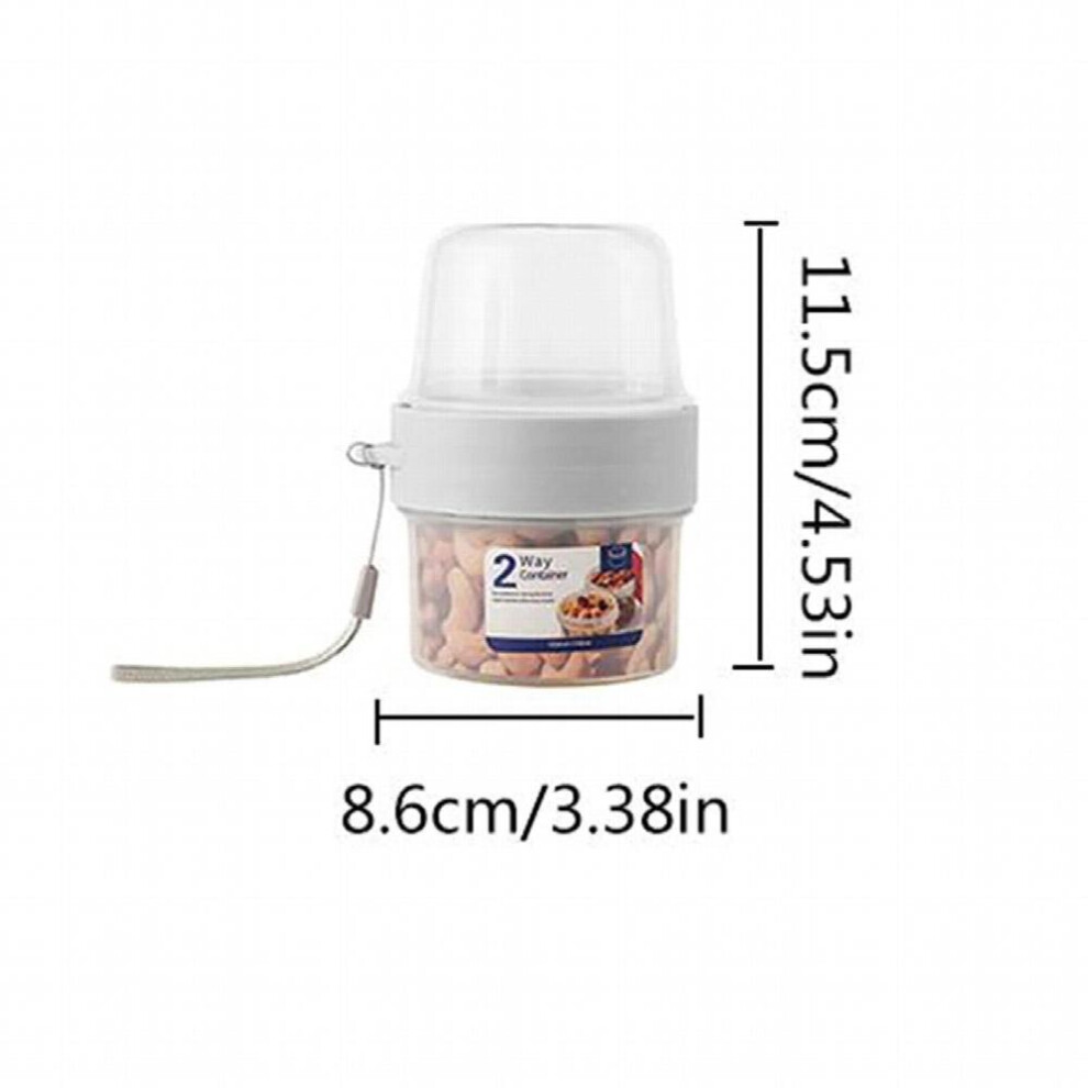 2 LayersPortable Snack Box Baby Food Storage Box Travel Picnic Snacks Container Sealed Transparent Crisper Cup-type Food Storage