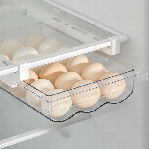 Egg Storage Box PET ABS Kitchen Fridge Vegetable Boxes Food Containers Holder Multifunction Refrigerator Rack Drawer 1