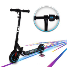 (Black) Gift Gadgets X1 Electric Scooter for Kids LED Rainbow Lights & Display, 150w 3 Speed Mode Up to 9.9Mph Folding & Adjustable For ages 6-12 Years Old