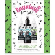 Bugalugs Spa Gift Set For Dogs With Ear Cleaner, Detangle Spray & Eye Wash, Dog Birthday, Dog Birthday & Christmas Present, (Essentials)
