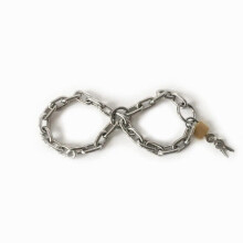 long size steel handcuffs parts chain Ankele cuffs wrist bracelets lockable Chain Men Women Chain bracelets chain