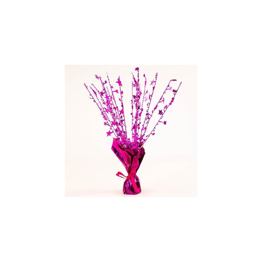 Hot Pink Star Balloon Weight Centrepiece 36cm