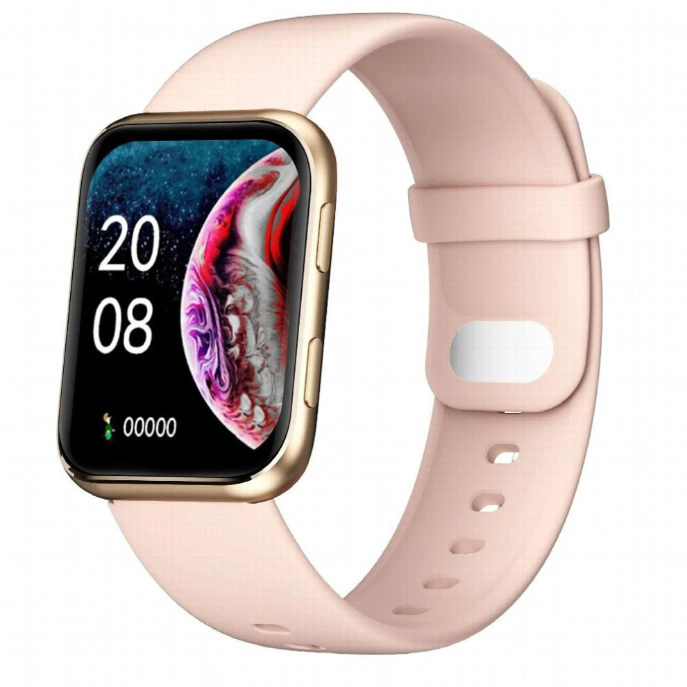 Smart Watch Call Or Message Reminder Multi-Sport Modes Pedometer Calorie Consumption Heart Rate Monitoring Men Casual Bracelet Pink 885653177688