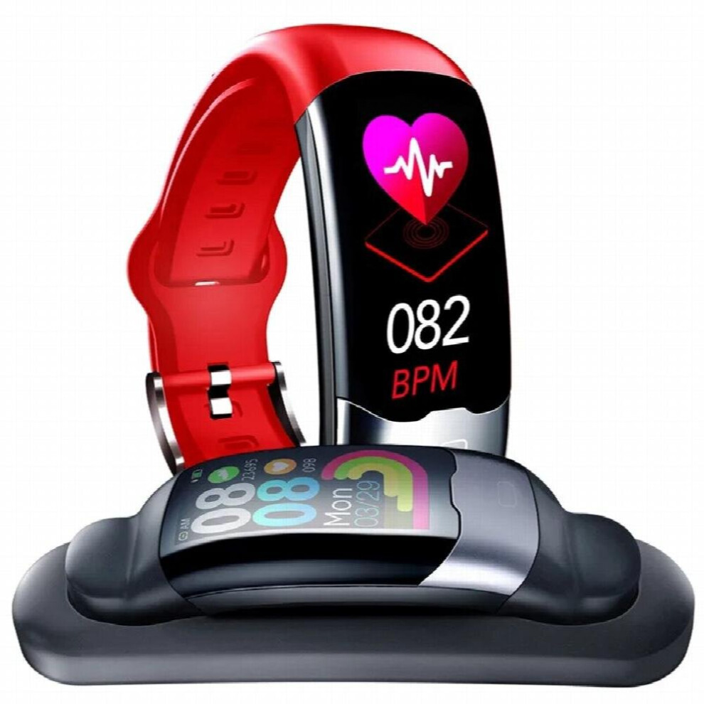 H02 Smartwatch Digital Waterproof Smart Bracelet Heart Rate Monitor Health Fitness Bluetooth Tracker Message Remind Smart Watch Red 885653172713