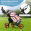 Casart 3 Wheels Golf Push Cart Golf Pull Trolley 4 Height Positions W/ Umbrella Holder 6