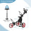 Casart 3 Wheels Golf Push Cart Golf Pull Trolley 4 Height Positions W/ Umbrella Holder 2