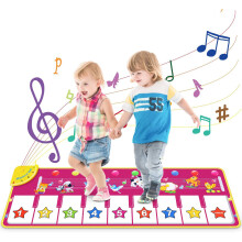 Foldable Piano Dance Mat for Girls with 9 Keys & 8 Animal Sounds - Educational Toy for Toddlers, Birthday Gift