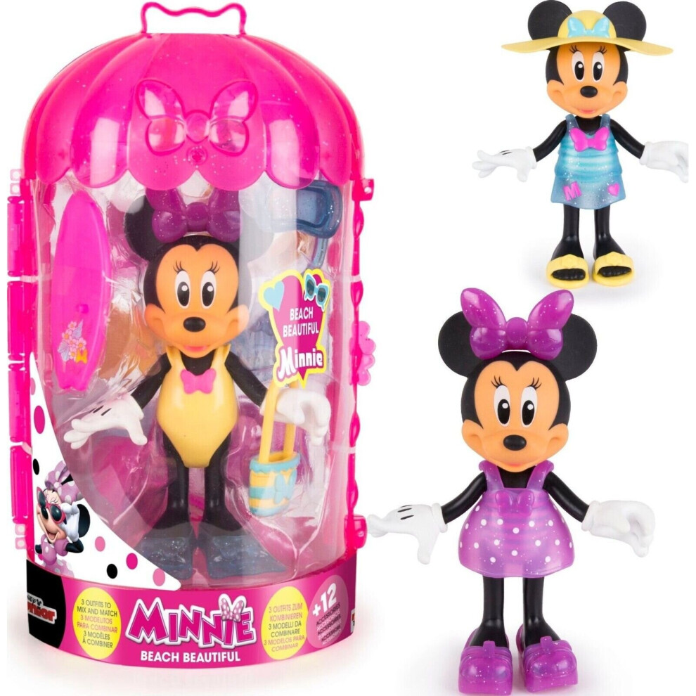 Disney Minnie Mouse Mini Beach Beautiful Fashion Doll With Costume Set