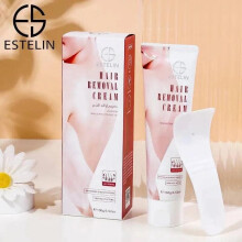 Estelin Hair Removal Cream 100g | Aloe Vera & Shea Butter|Essence Oil Formula|Unwanted Hair in Underarm, Arm, Legs, Bikini Line Legs & Body
