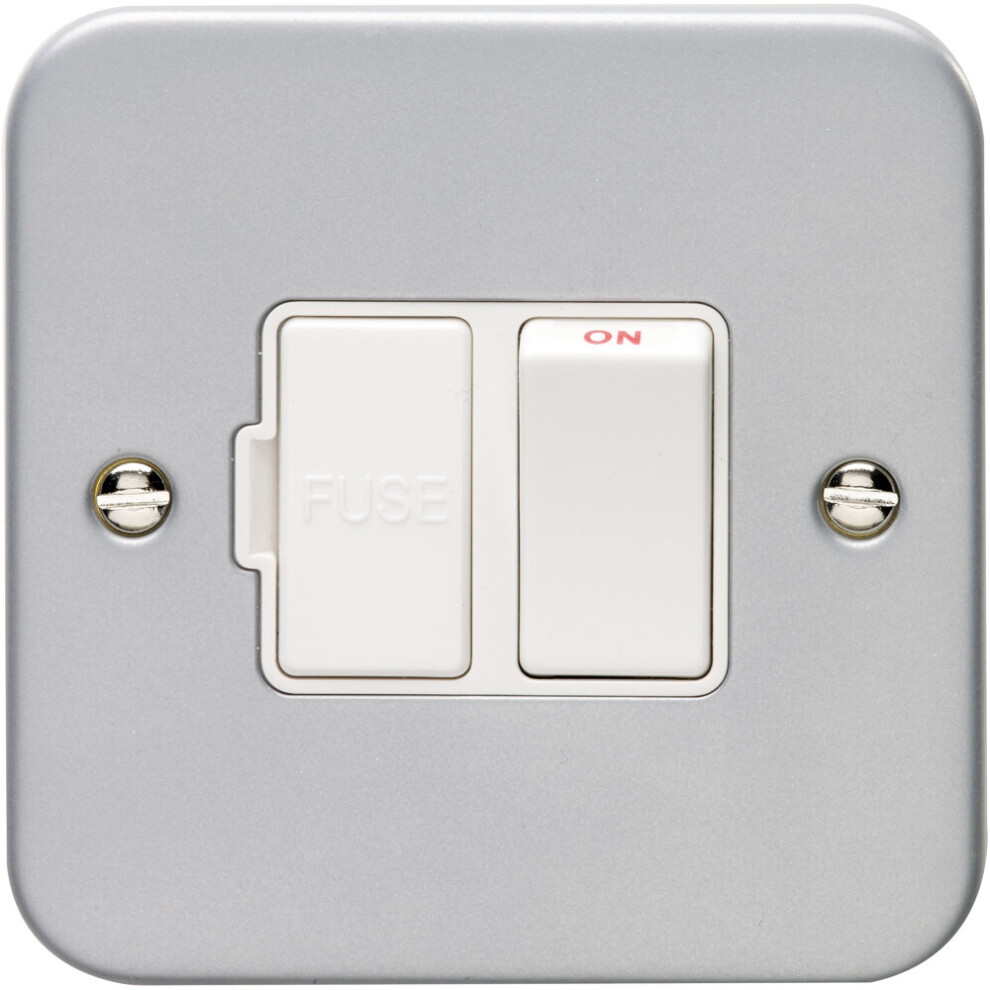Loops 1 Gang 13A Switched Fuse Spur Heavy Duty Metal Clad Metal Rocker Mains Isolation