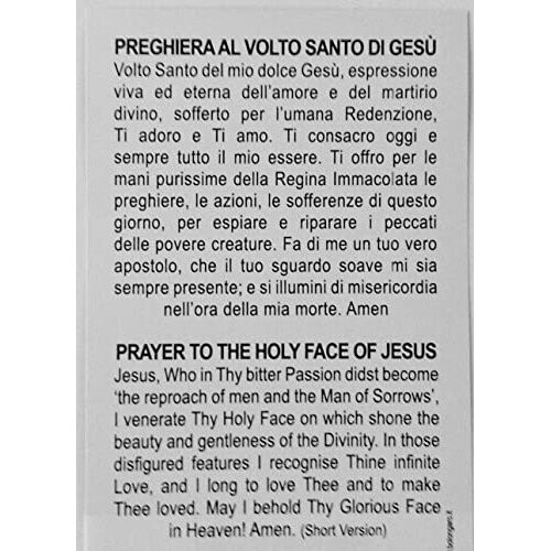 Holy Face Of Christ Lots Of Prayer Cards The Face Of The Holy Shroud Of Turin Bi Language 9598