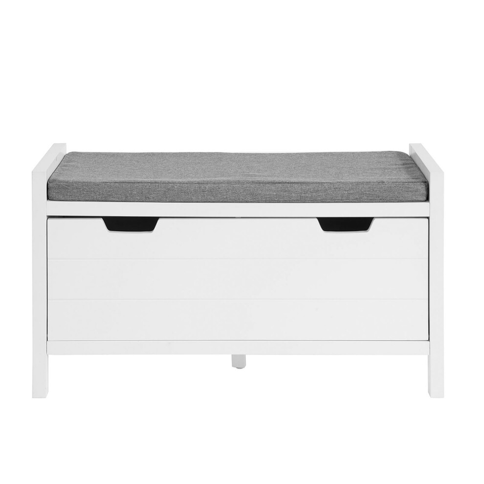 SoBuy FSR97-W, Shoe Bench Shoe Rack Shoe Cabinet with Seat Cushion